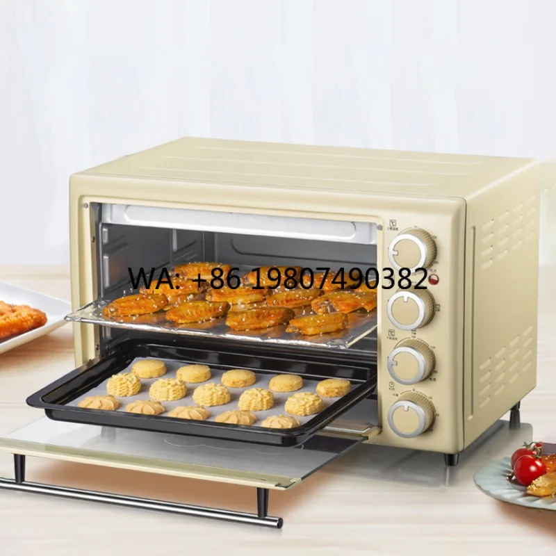 Large Capacity 30L Electric Oven, Fully Automatic Multifunctional Design, Compact Household Kitchen Oven for Baking and Cooking