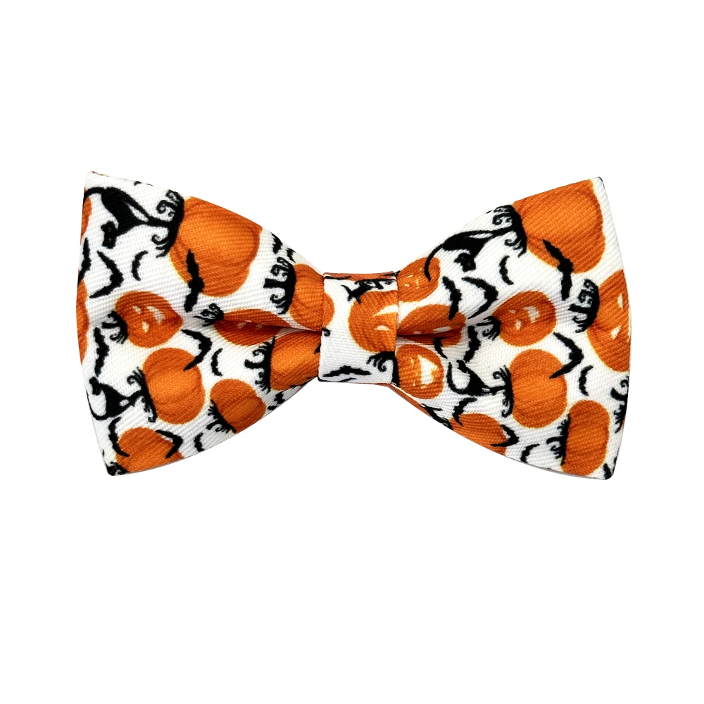 50/100pcs Halloween Style Dog Bowtie Dogs Accessories Sliding Pet Dog Bow Tie Dog Collar Dogs Pets Bowties Movable Pet Supplies