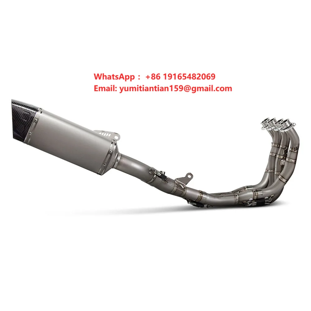 Motorcycle Exhaust Modify Full Titanium System Front Pipe Slip on Line Muffler Escape Racing Kit for Yamaha YZF R6 2017-2025