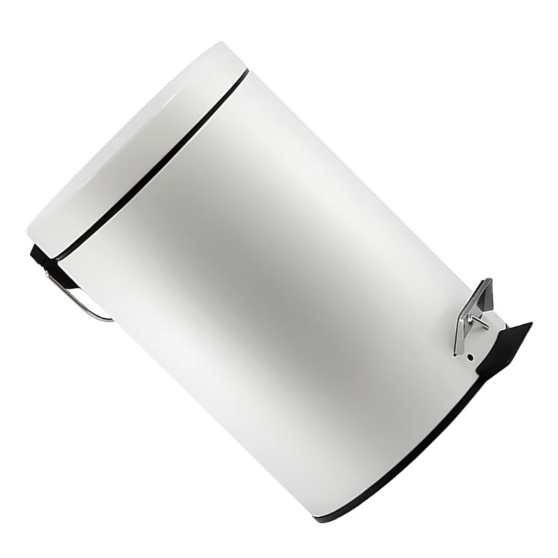 Stainless Bathroom Trash Can 3L Quiet Closing Lid Waste Bin Garbage Can