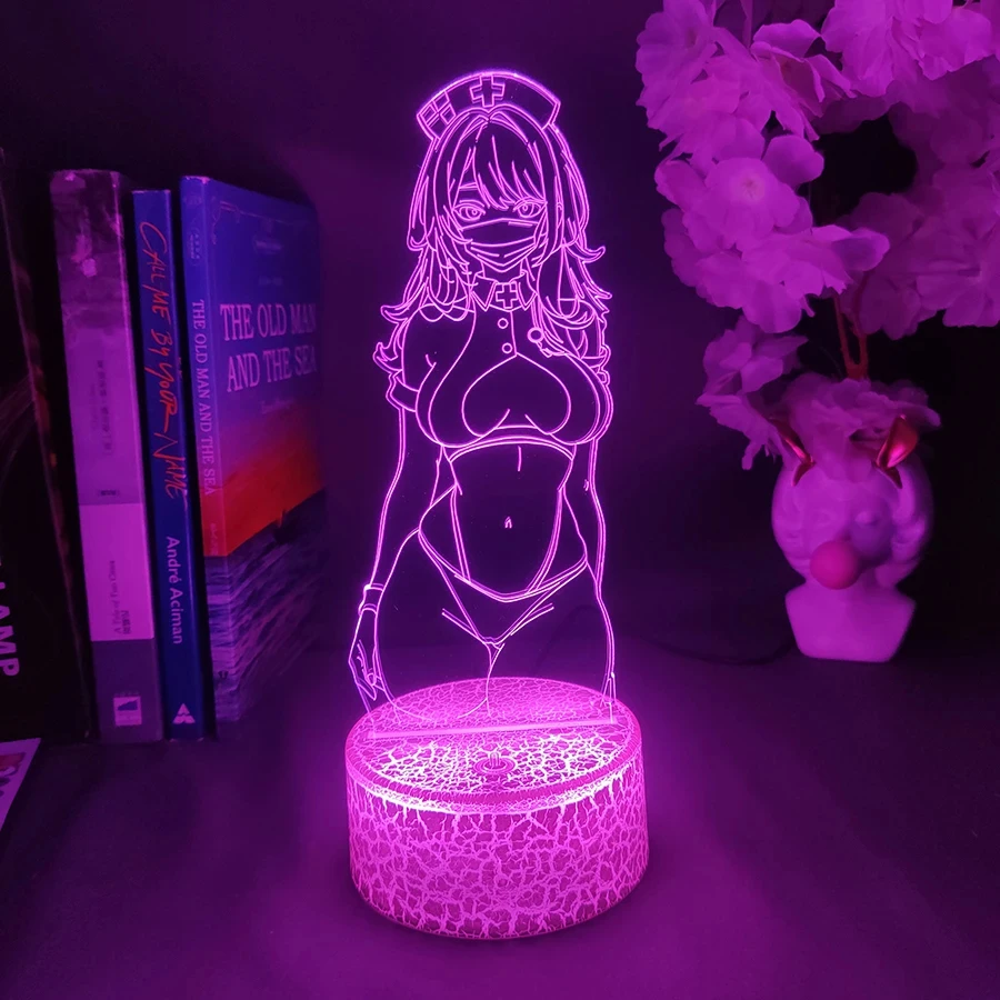 Luz nocturna de la Liga de Leyendas para niños, decoración de dormitorio, regalo de Navidad genial, decoración de sala de juegos, Runaway Loli JINX