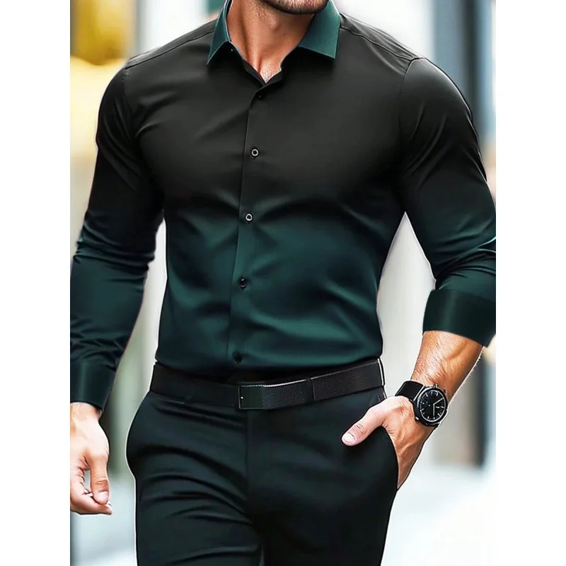 

Business Formal Men's Shirt Casual Cotton Color Shirt Comfortable Fit Menswear Spring Summer Autumn Seasonal Clothing