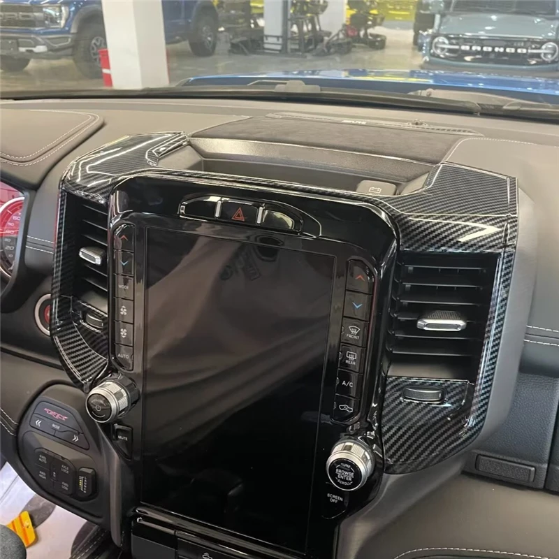 WELKINRY для Dodge Ram 1500 TRX 5-го поколения 2019-2025, автомобильная консоль, навигационный экран, средняя отделка вентиляционного отверстия для кондиционера