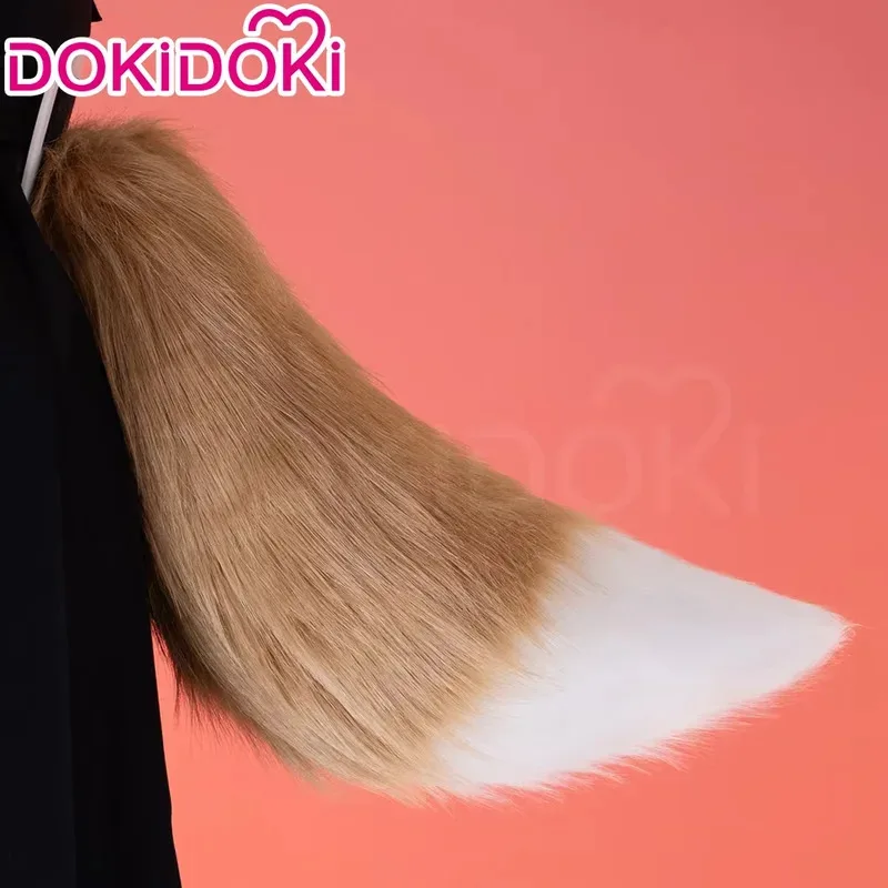 En STOCK peluca Holo Anime Spice and Wolf Cosplay peluca orejas cola DokiDoki mujeres Cosplay sintético resistente al calor Halloween