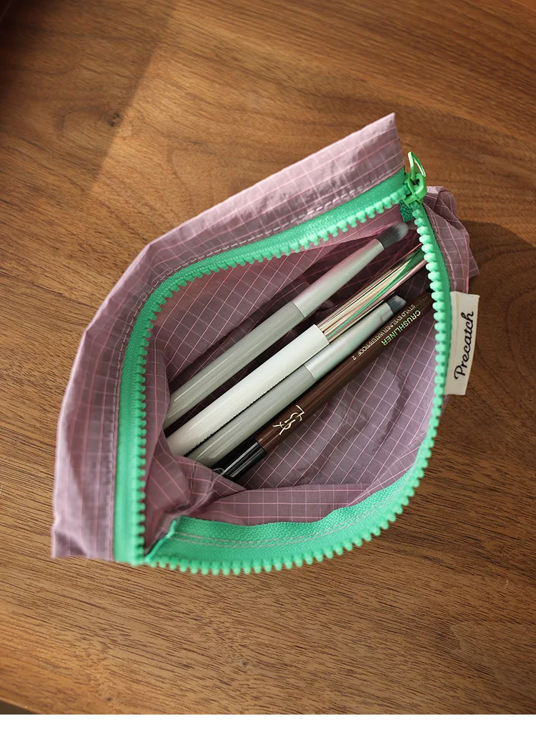 Multifunktionale, leichte Tasche für Augenbrauenstift, Schreibwaren, Schmuck, Dokumente und Kleingeld, Macaron-Farbe, für Frauen – Detail 8