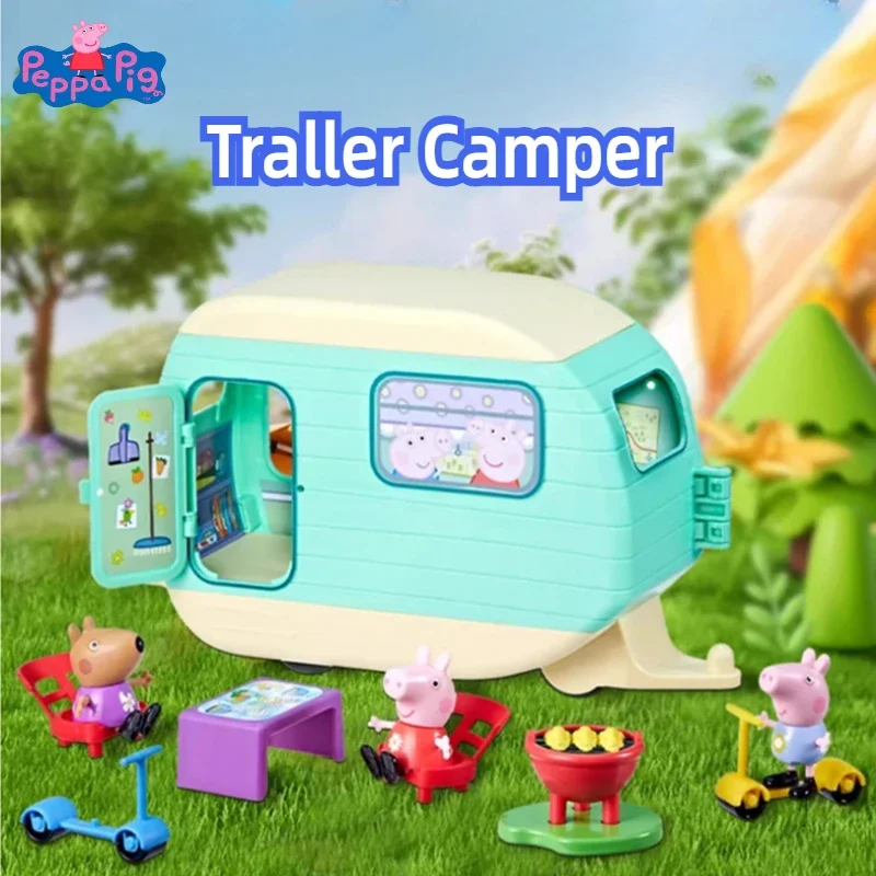 Hasbro Peppa Pig George Action Figure Camper Set Children's Holiday Christmas Gift Kids Cute Toy Original Authentic