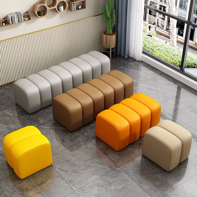 Fashion Shoe Stool Cloakroom Long Nordic Velvet Shoes Chair Living Room Small Stool Creative Clothing Store Modern Sofa Bench