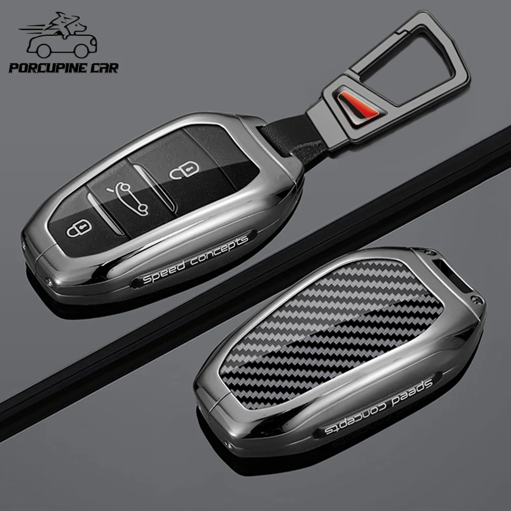 Alloy Car Key Cover Case shell for Peugeot 2008 3008 5008 New 208 Traveller Expert for Citroen Spacetourer Jumpy Dispatch key