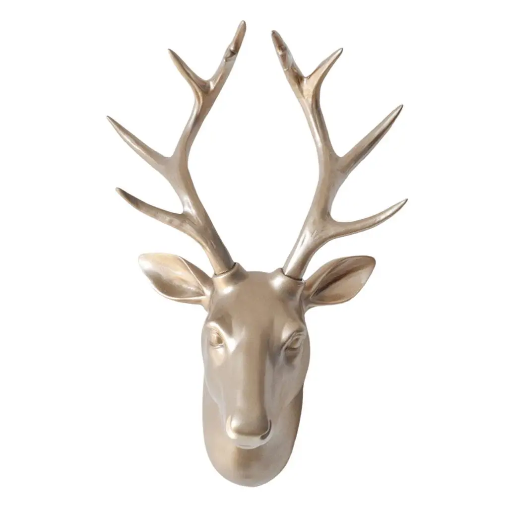

3D-статуэтка головы оленя, подвеска, декоративное изделие из смолы, современный декор для офиса, фермерского дома, бара, центральное украшение