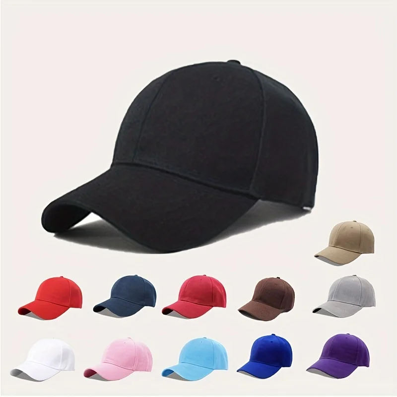 1 Stück Bonbonfarbene Baseballkappe, trendige, schlichte Baseballkappe |   Damen-Sonnenhut, Sportmütze, Unisex, Bonbonfarben, Dad-Hats