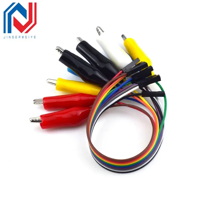 20cm 30cm 10pin Double-end Alligator Clips jump Wire Male Female Crocodile Clip Test Lead Jumper Wire Line Cable DIY Connection