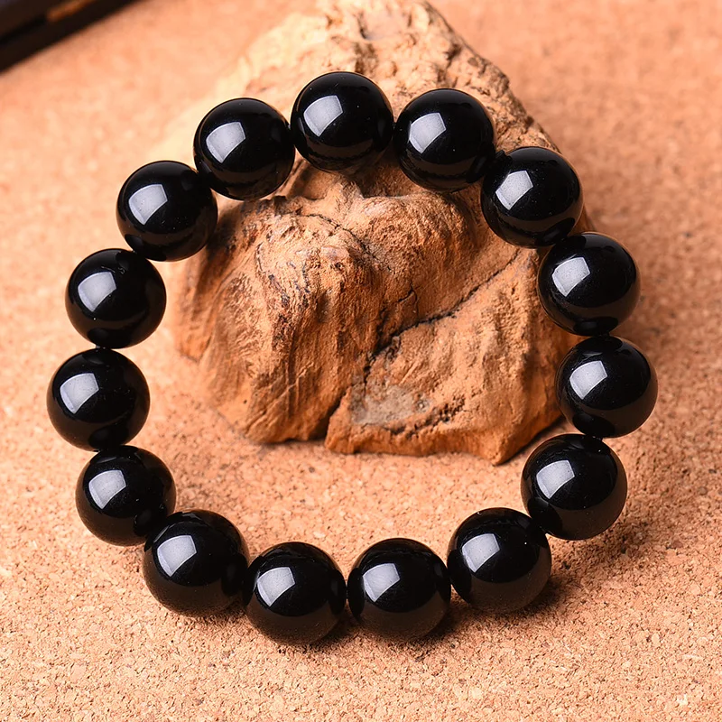 Black Obisidian Classic Natural Onyx Stone Beads Bracelet Homme 6/8/10mm Retro Handmade Paracord Bracelet Man Women Gift Jewelry