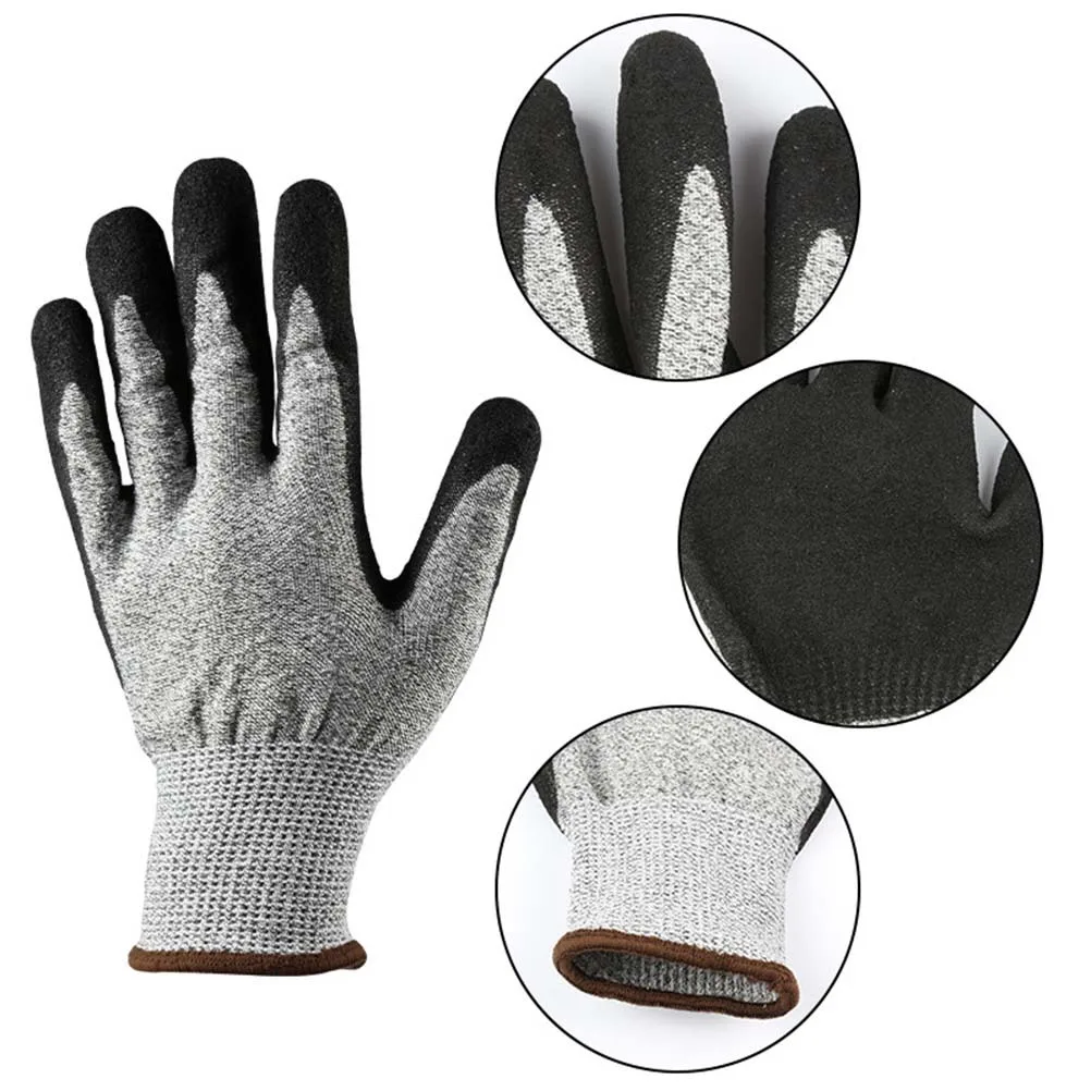 1 Paar schnittfeste Handschuhe der Stufe 5, schnittfeste Schutzhandschuhe für Gartenarbeit, Holzschnitzerei, Schneiden, Schneiden, verschleißfest