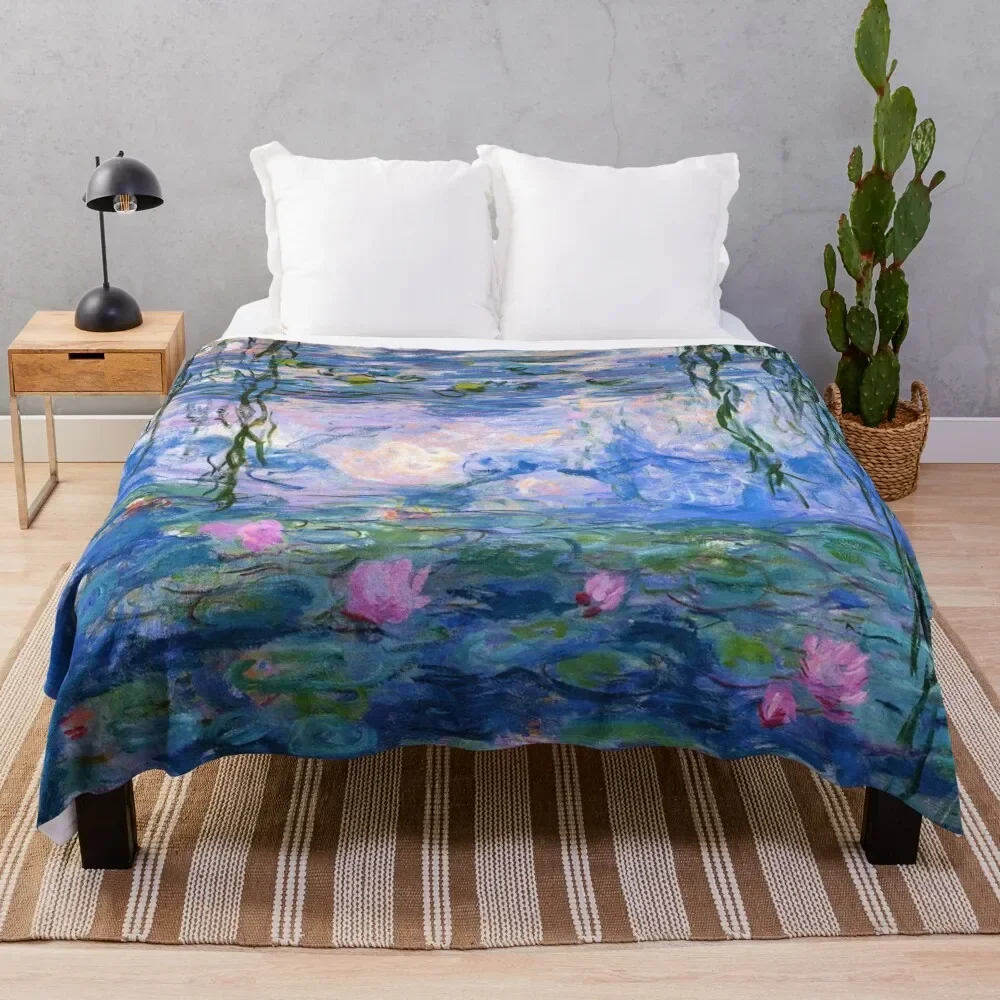 

Water Lilies Monet Throw Blanket Extra Large Throw Bed valentine gift ideas Blankets