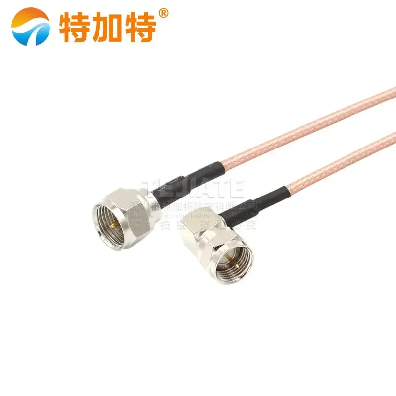 1 قطعة F ذكر رأس إلى F عازمة ذكر رأس المسمار الداخلي دبوس داخلي طول 0.5 ~ 30 متر المعيار البريطاني FJ-FJW RG316 سلك