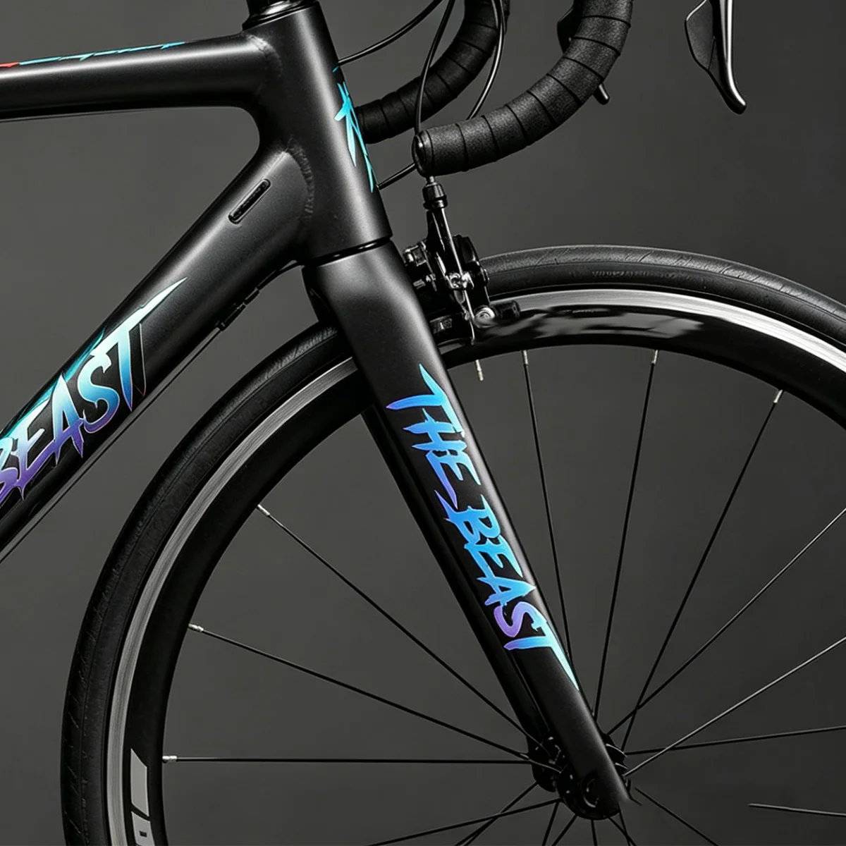 2 Stück The Beast Dark Street Style Fahrradaufkleber Mountainbike Vinyl Reflektierender Wasserdichter Dekorativer Schutz Zubehör Aufkleber – Detail 5