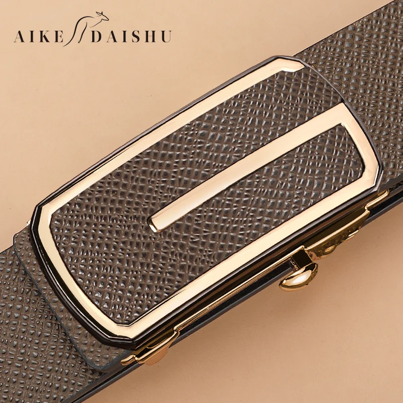 G letter Automatic Buckle Belts Men Luxury Famous Brand Designer Coffee Full Genuine Leather Fashion Exquisite Ceinture Homme