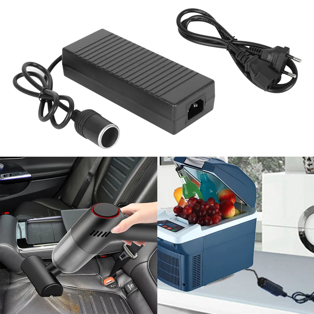 Cigarette Lighter Converter 110V/ 220V to 12V 15A Power Adapter AC/DC Convert For Car Refrigerator Inflating Pump Vacuum Cleaner
