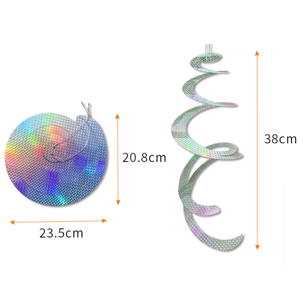 Windmill Deterrent Spirals Wind Bird Decor Decoration Double Drive Out Farm Garden Outdoor PET Reflective Yard
