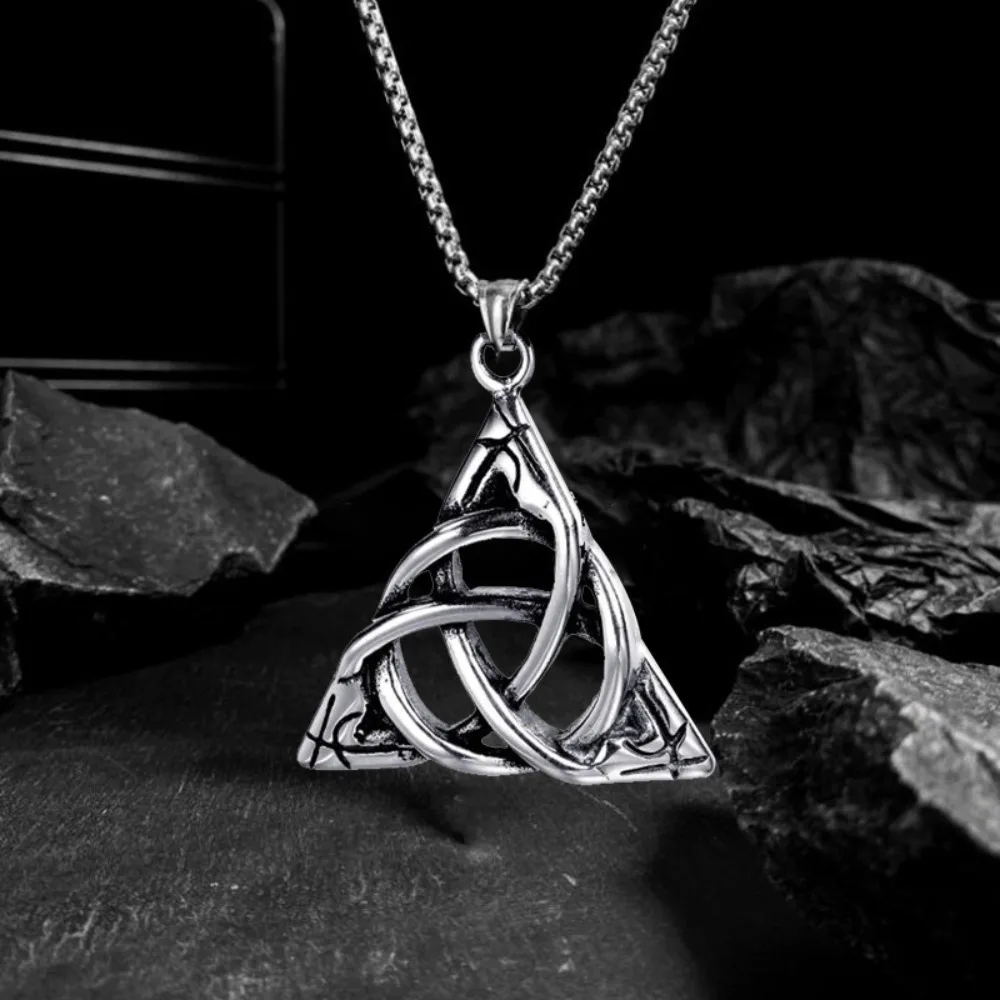 Men's Handheld Microphone Pendant Phoenix/Angel Wings Cross/  Men's Nordic Viking Vintage Small Necklace