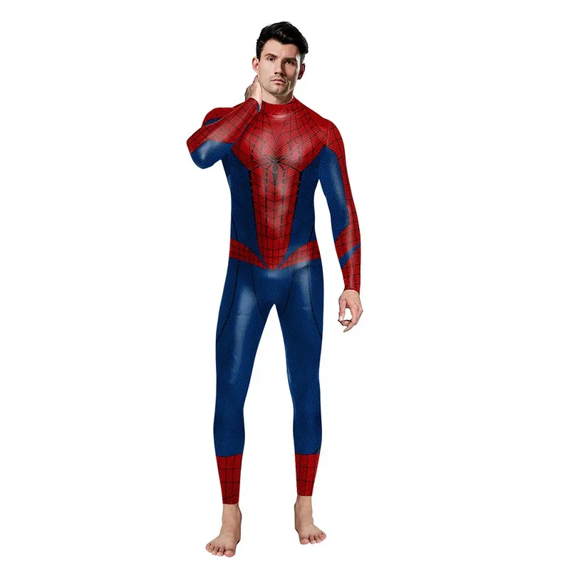 Movie & TV  Print Jumpsuit Cosplay Costume Adult Men Superhero Halloween Carnival Party Show Bodysuit