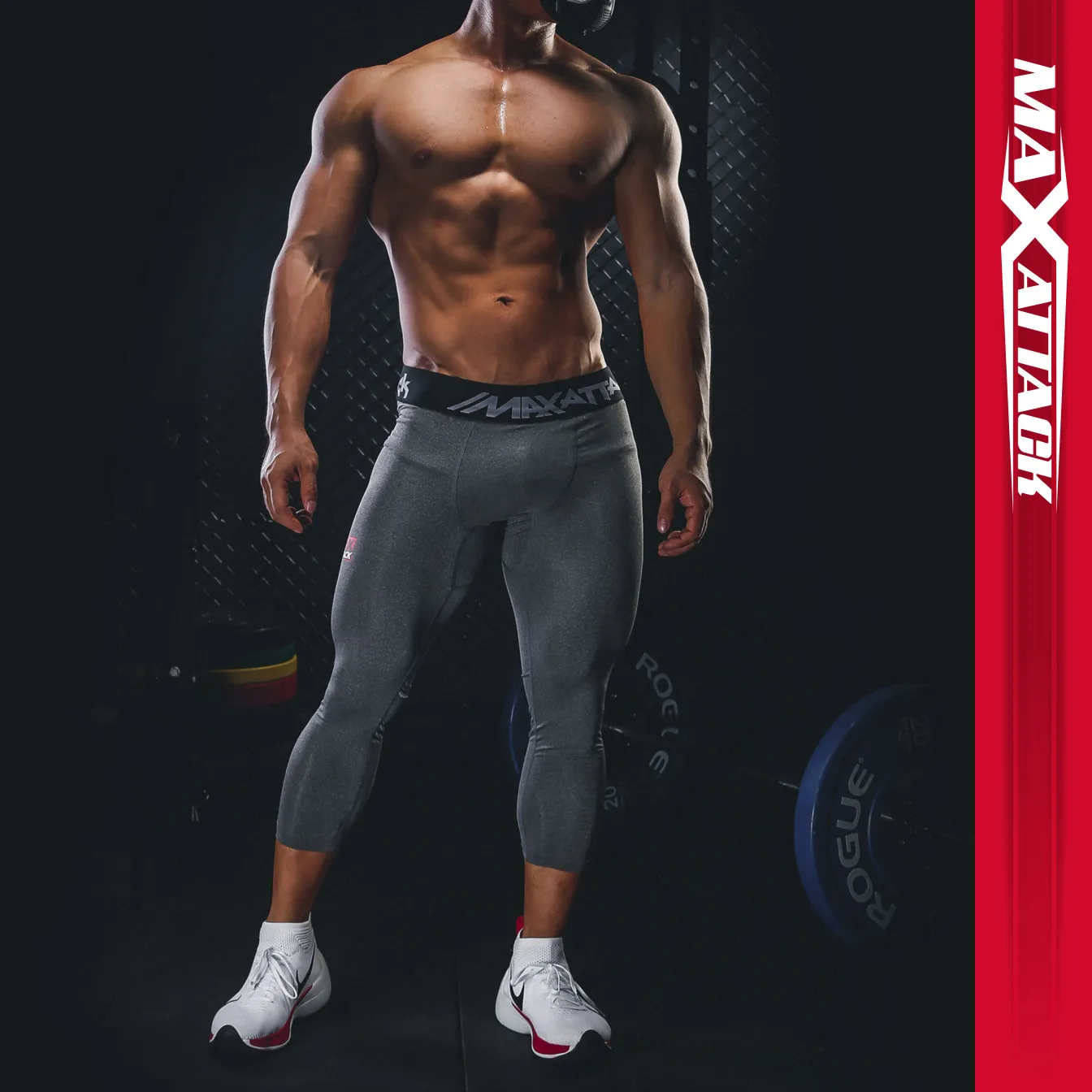 Quick Dry Gym Running Cropped Pants Mens Joggings Elastic Compressions Sweatpant Football Racing Workout Leggings Male