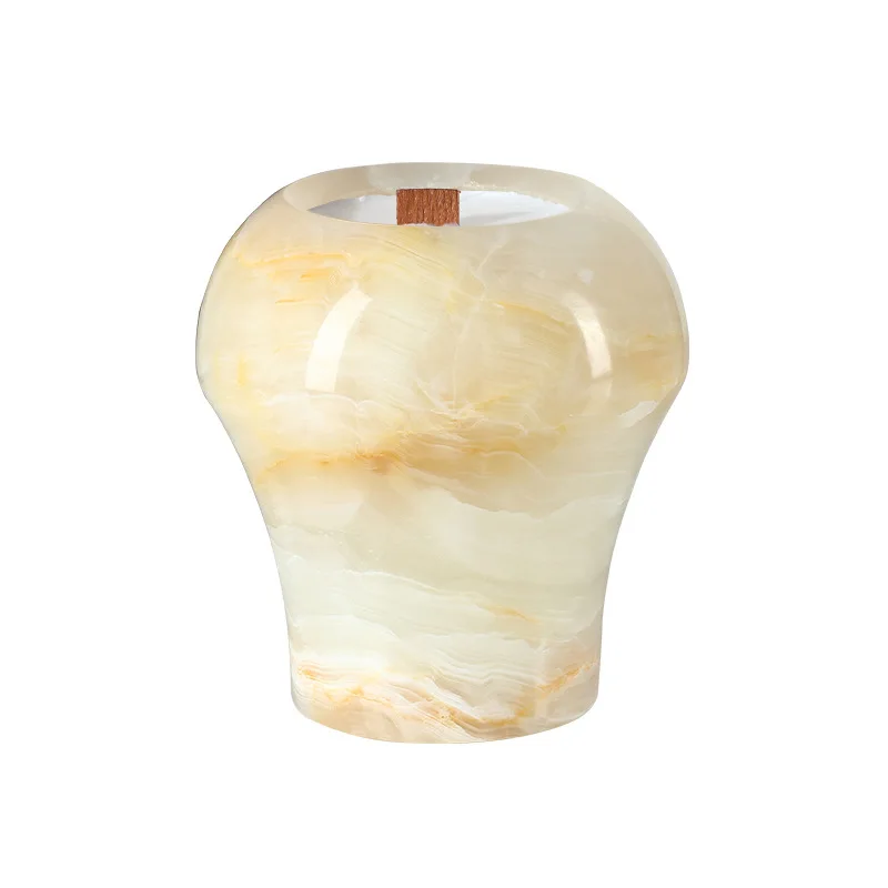 

Modern wabi-sabi cylindrical stone candle cup cross-border home villa dining room bedroom desktop creative home ornaments