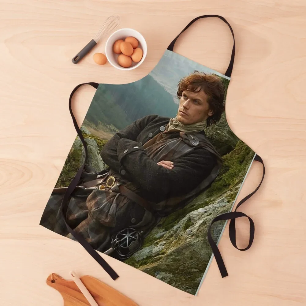 

Outlander Jamie Fraser Apron Korean Kitchen Handle For Women For Cosmetologist Kitchen Novel Kitchen Accessories Apron