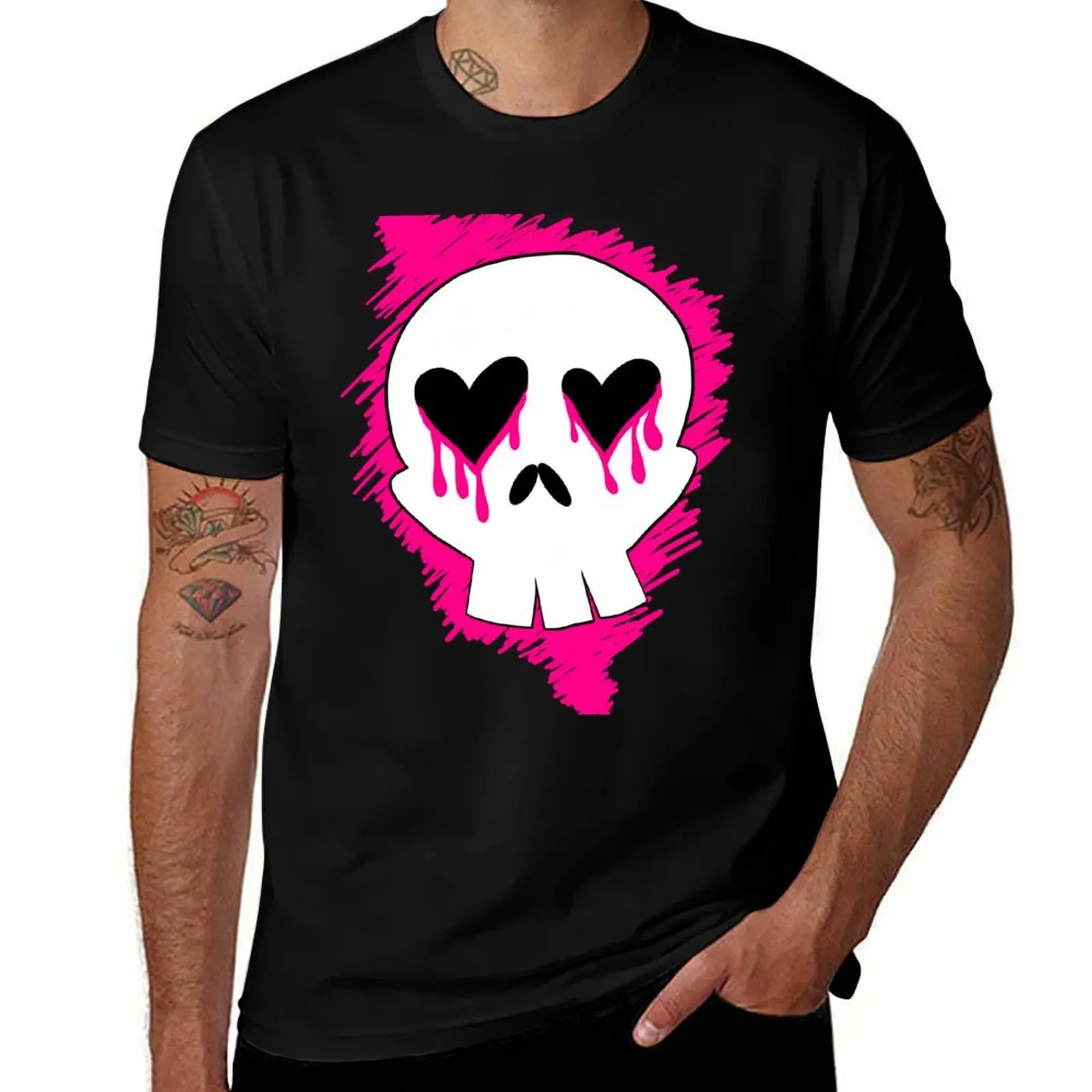

Emo Skull T-Shirt t shirts for man pack cotton man t shirts high quality luxury brand anime t shirts for man T-Shirt