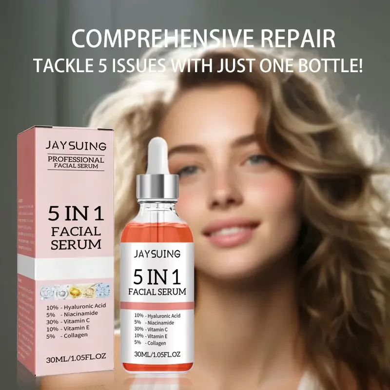 5 In 1 Hyaluronic Acid Essence Niacinamide Brightening Skin Moisturizing Shrink Pores Facial Care Serum Anti Aging Skin Care