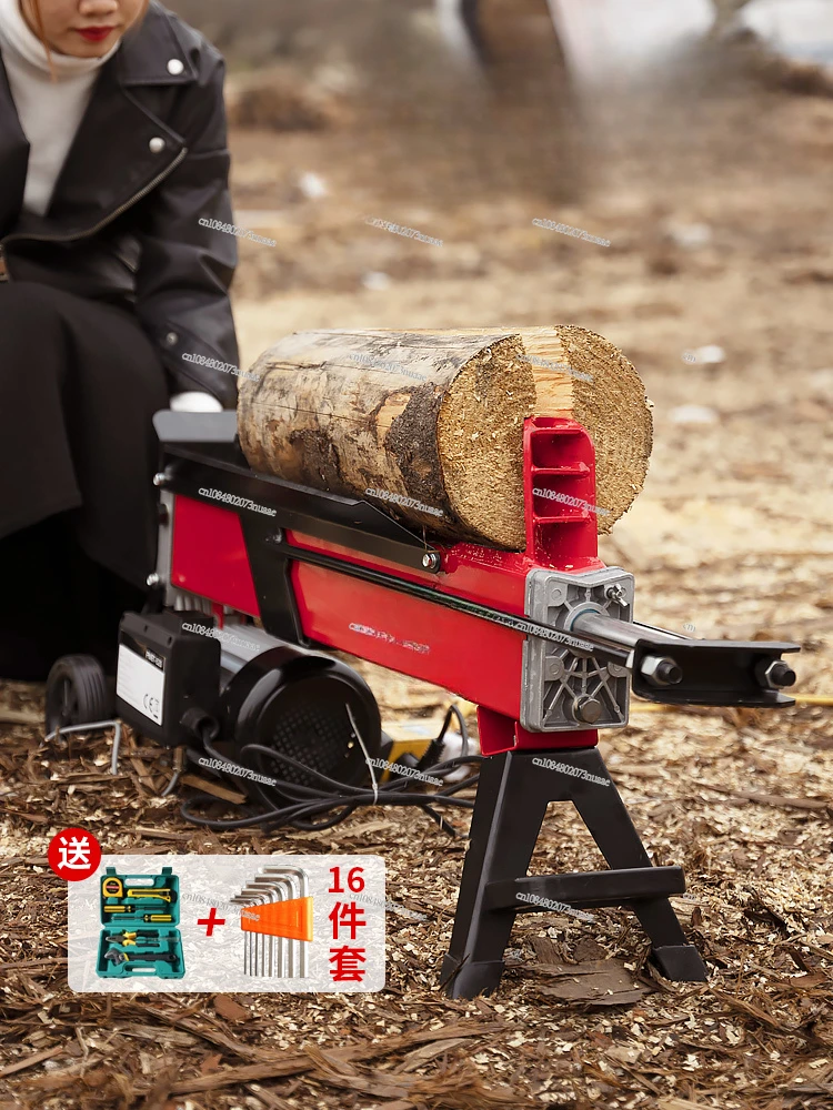 Electric Firewood Chopping Machine, Hydraulic Log Splitter, Automatic Firewood Breaking Machine