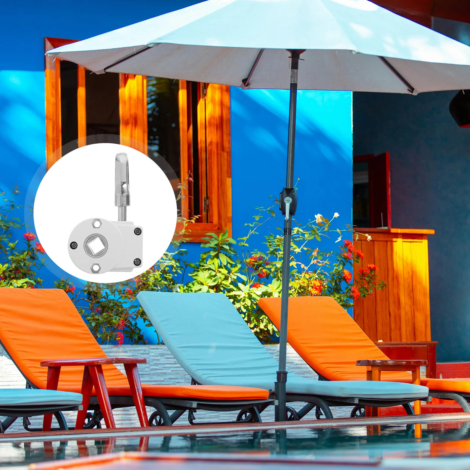 

1pc Rain Pergola Hardware Kit Heavy Duty Outdoor Awning Crank Gear Replacement Balcony Canopy Sunshade Drive Mechanism