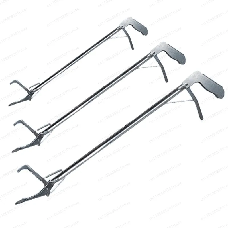 Professional Snake Tongs, Heavy Duty, Metal Clamp, Grabber, Wide Jaw Catching, Foldable Handling Tool, 1.2m