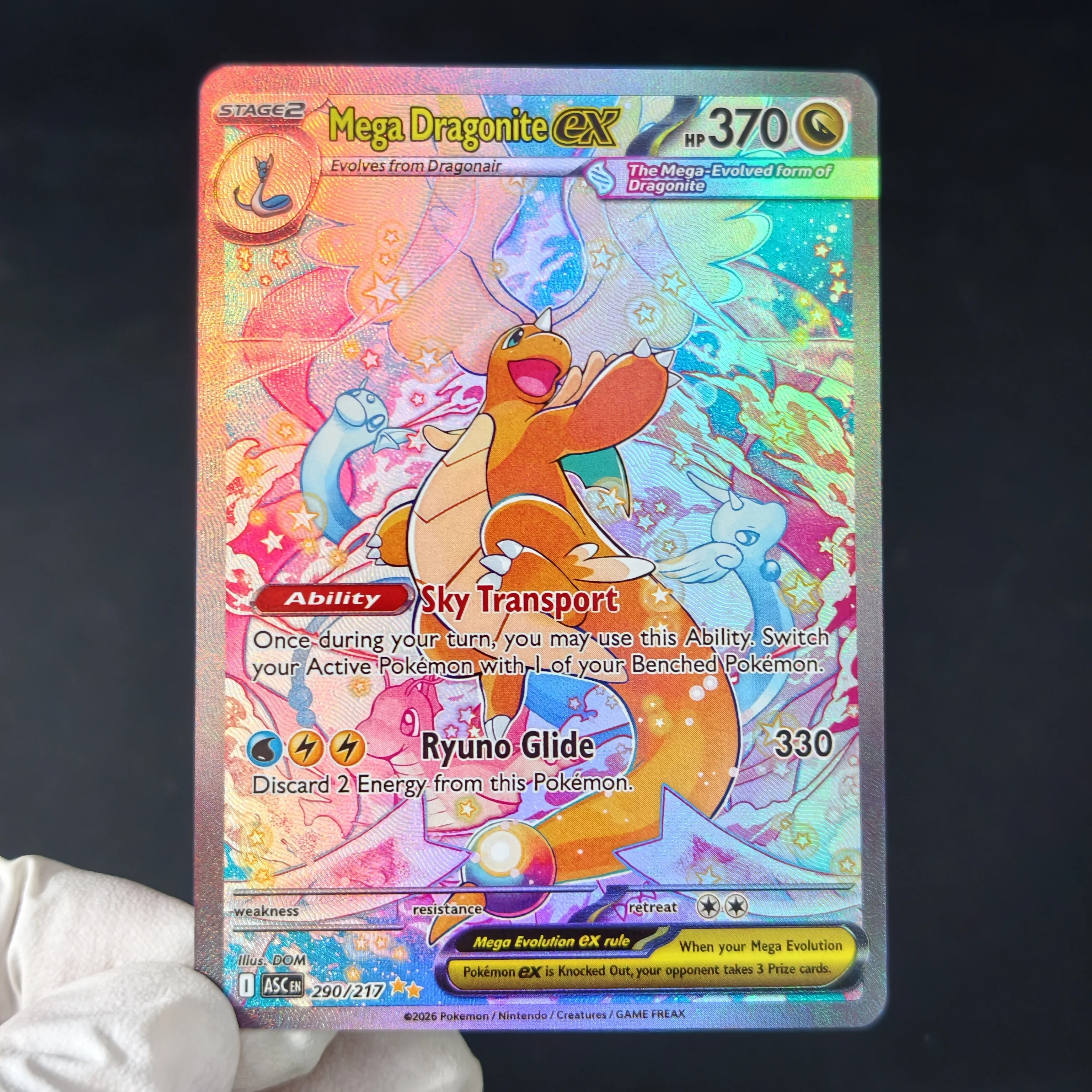 16PCS/Proxy Pokemon Collection Card English Mega EX & Special Pikachu Full Art Rainbow Classic Game Anime Replica Cards view 6