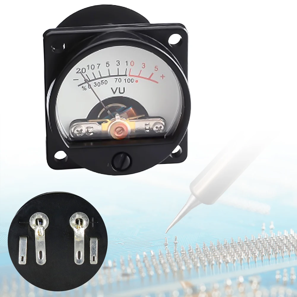 6V-12V Panel VU Meter Warm Back Light Recording 500UA VU Panel Meter VU Meter Audio Level Amp