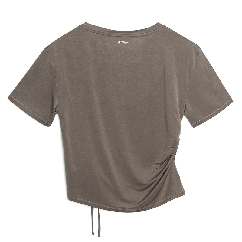 Li-Ning Women's Training Fitness T-shirt 93%Polyester 7%Elastane Comfortable LiNing Sports Tee Tops ATSV900