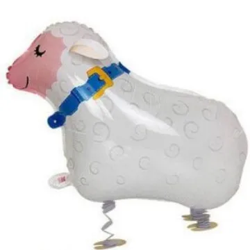 Lindo globo de aluminio de dibujos animados pollo caballo oveja para decoración de globos de cumpleaños de fiesta infantil