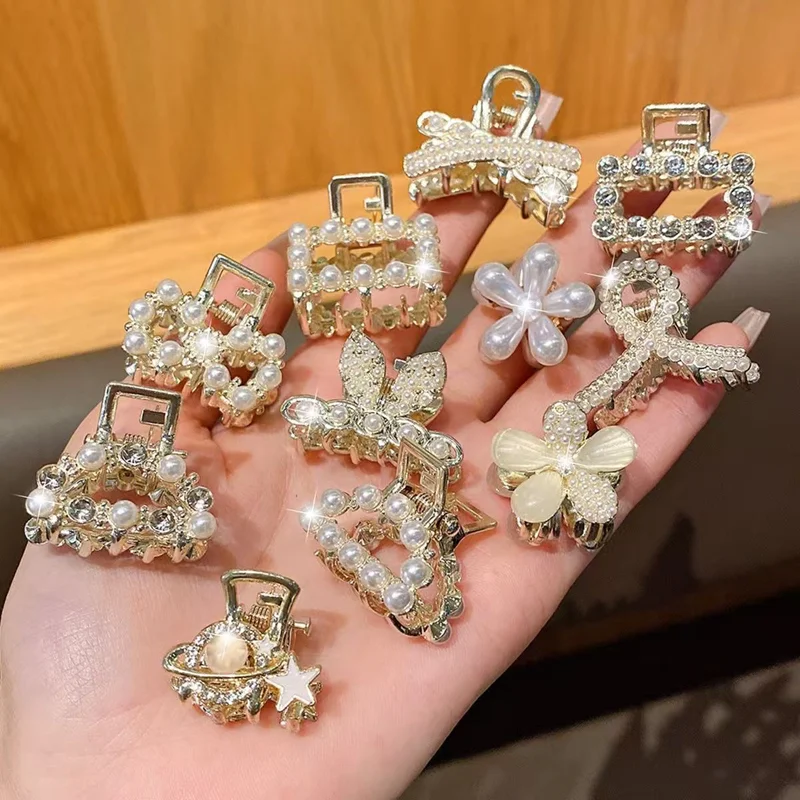 6/36pcs Sweet and cute half zip hair alloy clip suitable for daily use, elegant and simple headwear, random mix and match style