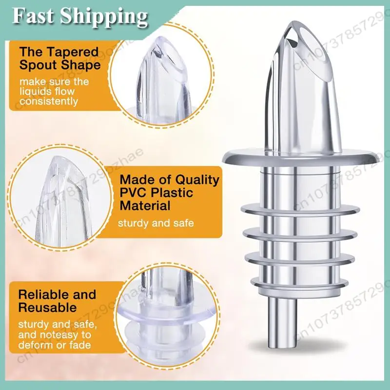 

-A01R Носики для бутылок с ликером Пластиковые носики для кофейни и дома (прозрачные) Наливки для бутылок с ликером Наливник для бутылок