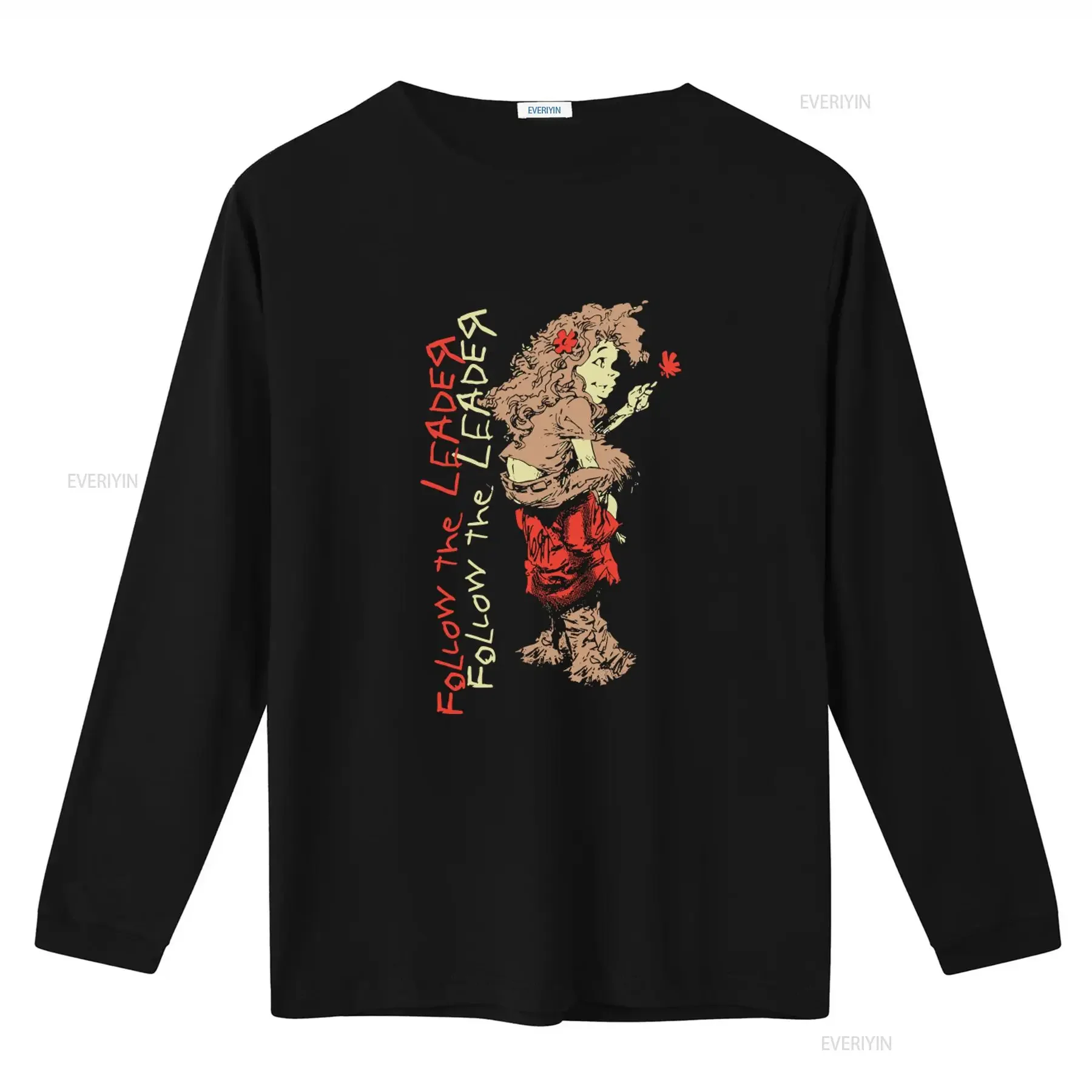 Korn Follow The Leader Black T shirt with Backprint Unique Design for Trendy Fashion vintage Washed Comfortable Breathable