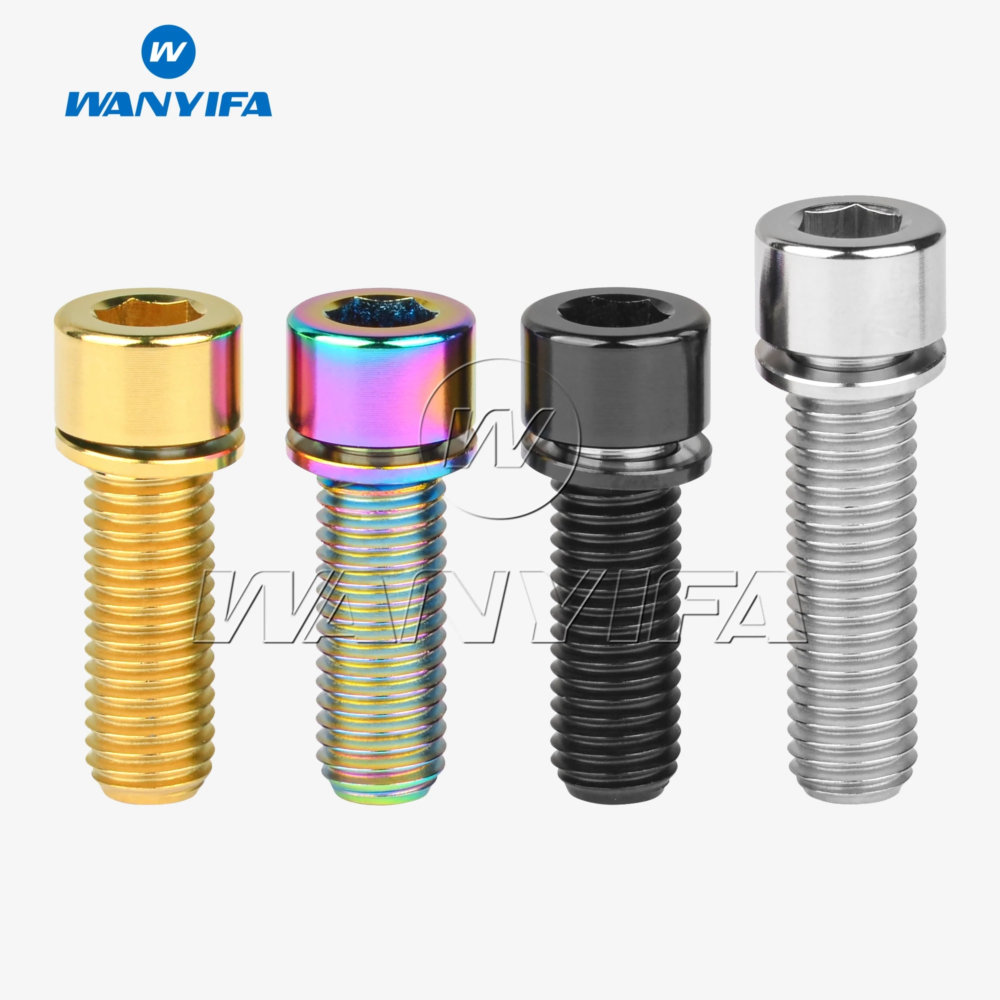 Wanyifa M7 x 20mm M7 x 25mm Titanium Bolts with Washer for Bicycle Stem