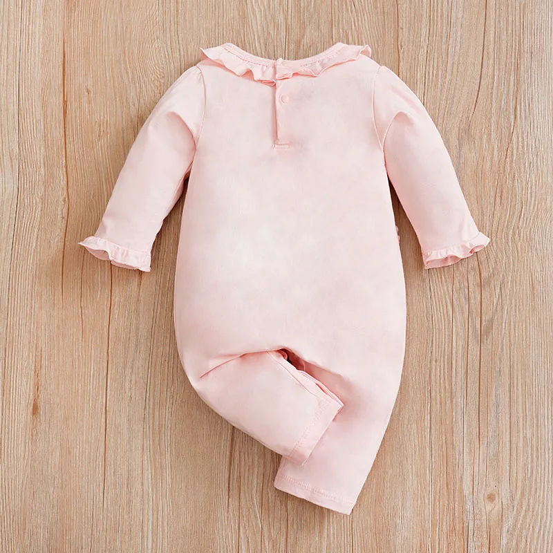 Newborn Clothing Solid Color Casual Comfortable Soft Cotton 0-18 Boys And Girls Spring And Autumn Long Sleeved Baby Jumpsuit