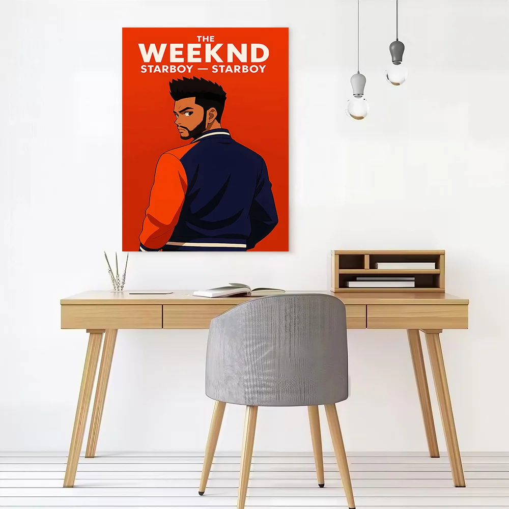 The Weeknd Starboy Portrait Printed Canvas Poster Personalized High Quality Wall Art Paintings for Painting Decor Living Room