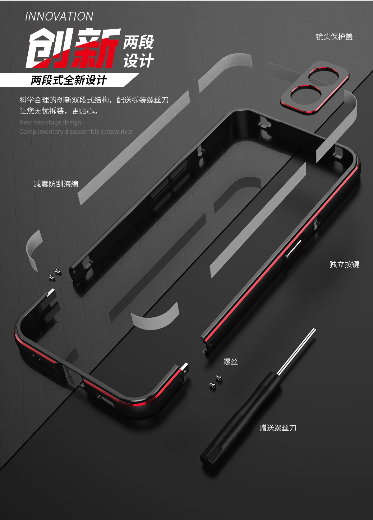 Bumper Case For Nothing Phone 1 One Phone Luxury Aluminum Metal Frame for nothing Phone1 Metal Camera Lens Protector Film