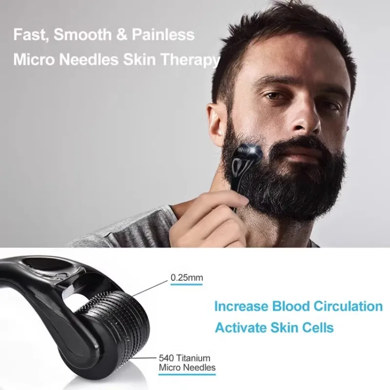 Creative beauty tool Beard development roller Household activating hair follicle growth sideburns beard growth oil