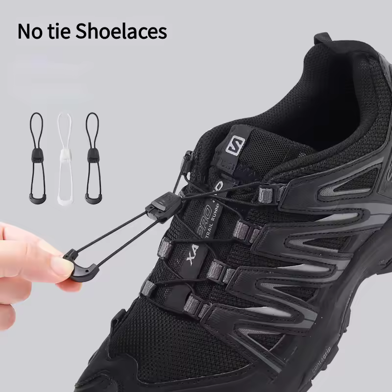 Quicklace Kit / Footwear Lace Replacement Accessory / No tie Shoelaces Round Tennis Shoe laces Quality Running Sneaker Shoelaces - Image 2