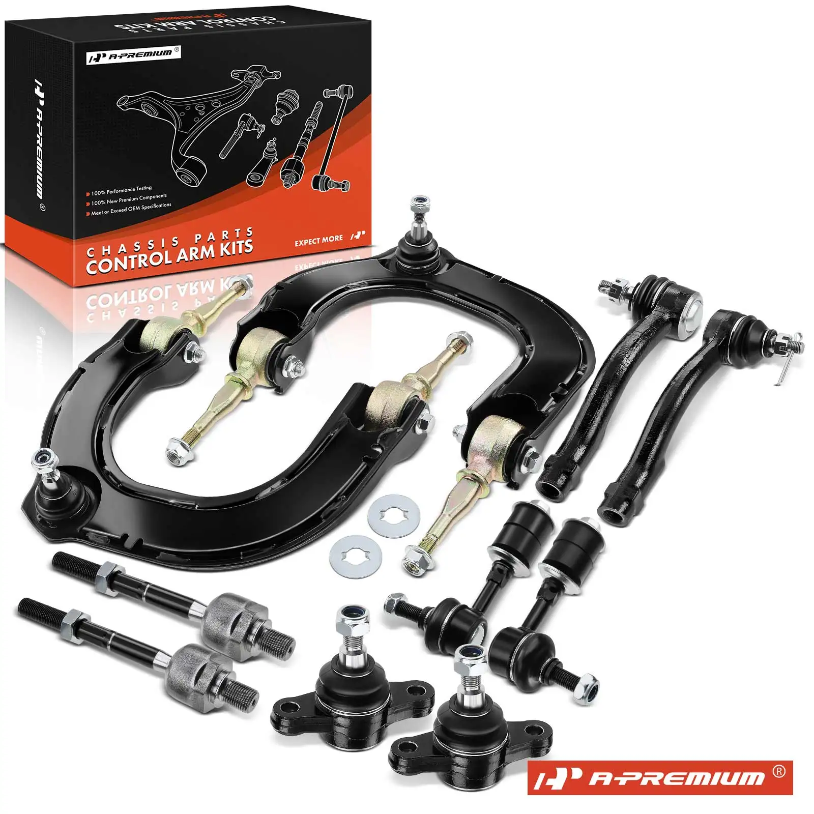 A-Premium 10x Control Arm Stabilizer Bar Link Tie Rod End for Hyundai Sonata 1999-2005 XG300 2001 XG350 2002-2005
