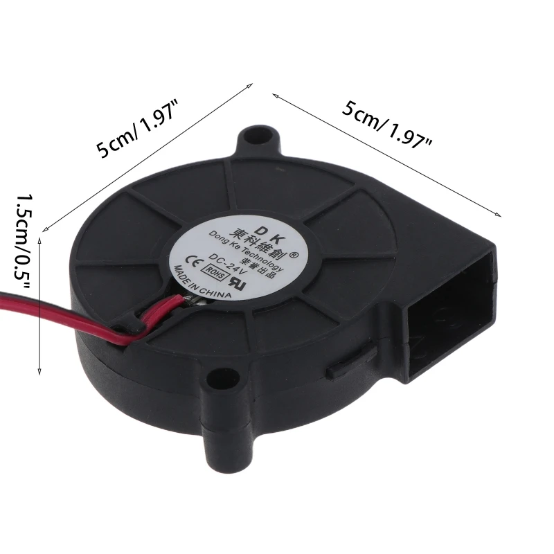 5015 Silent Blower 5V 12V 24V Oil Bearing Humidifier Fan 5CM 3D Printer