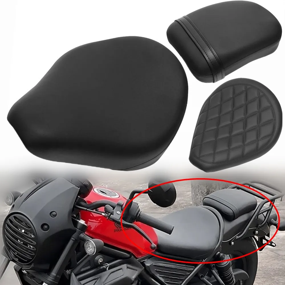 

Мотоциклетная съемная подушка для сиденья пассажира из синтетического полиуретана, передняя и задняя подушка для сиденья для Honda Rebel CMX300/500 17-23