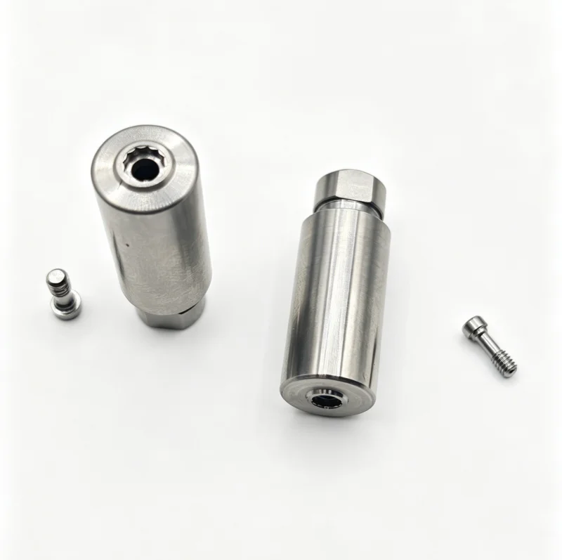 Предварительно фрезерованный блок Premill Block Nobel Branemark NP 3.5 RP 4.1 WP 5.1 с внешним шестигранником DESS, держатель Arum, индивидуальный титановый абатмент